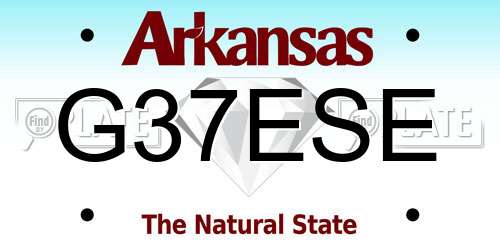 G37ESE Arkansas License Plate