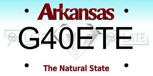 G40ETE Arkansas License Plate