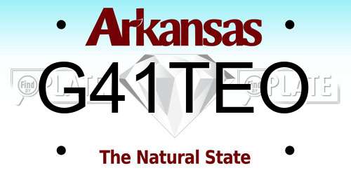 G41TEO Arkansas License Plate