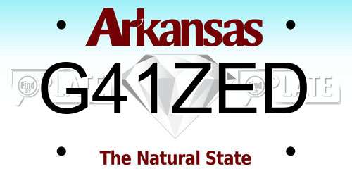 G41ZED Arkansas License Plate