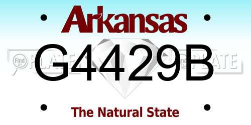G4429B Arkansas License Plate