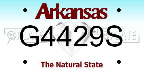 G4429S Arkansas License Plate