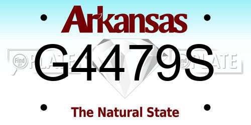 G4479S Arkansas License Plate