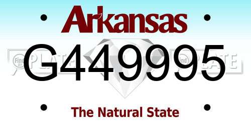 G449995 Arkansas License Plate