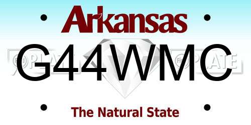 G44WMC Arkansas License Plate