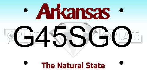 G45SGO Arkansas License Plate