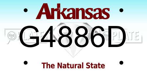 G4886D Arkansas License Plate