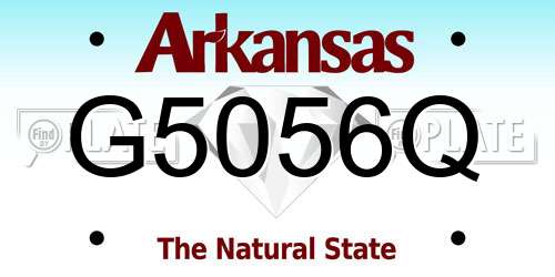 G5056Q Arkansas License Plate