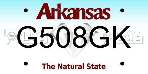 G508GK Arkansas License Plate