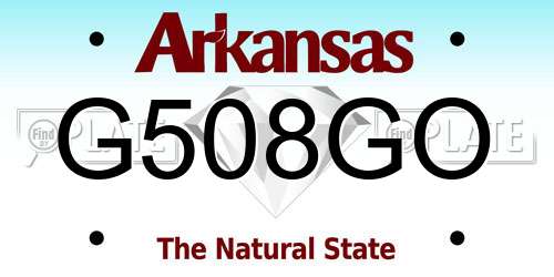 G508GO Arkansas License Plate
