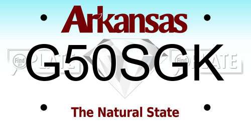 G50SGK Arkansas License Plate