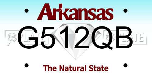G512QB Arkansas License Plate
