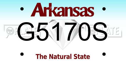 G5170S Arkansas License Plate