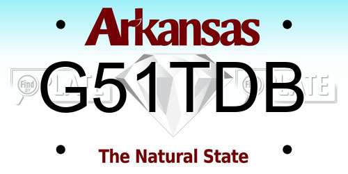 G51TDB Arkansas License Plate