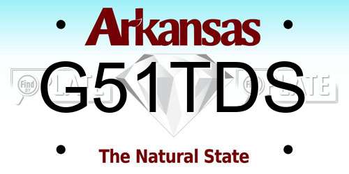 G51TDS Arkansas License Plate