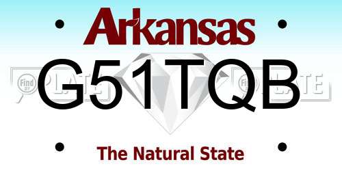 G51TQB Arkansas License Plate