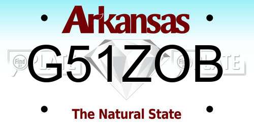 G51ZOB Arkansas License Plate