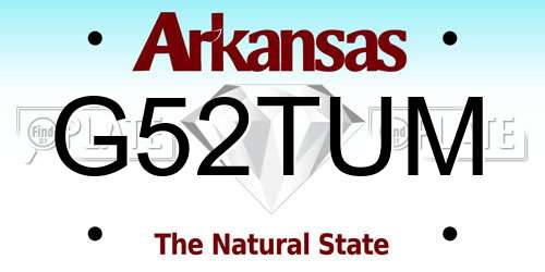G52TUM Arkansas License Plate
