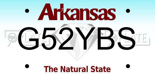 G52YBS Arkansas License Plate