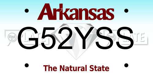 G52YSS Arkansas License Plate