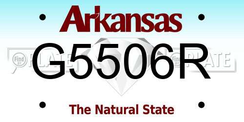 G5506R Arkansas License Plate