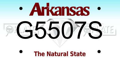 G5507S Arkansas License Plate