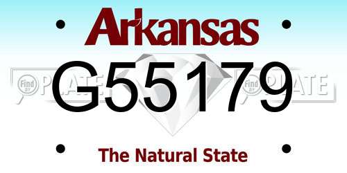 G55179 Arkansas License Plate
