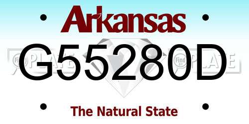 G55280D Arkansas License Plate