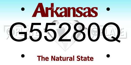 G55280Q Arkansas License Plate