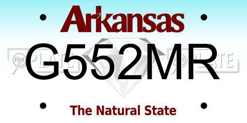 G552MR Arkansas License Plate