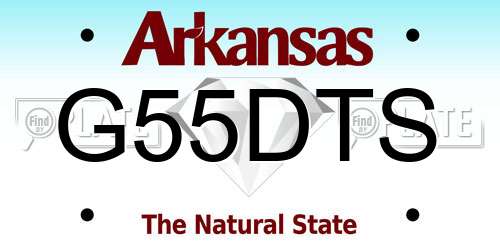 G55DTS Arkansas License Plate