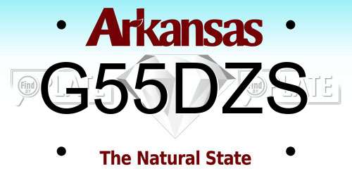 G55DZS Arkansas License Plate