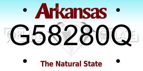 G58280Q Arkansas License Plate