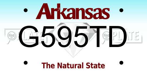 G595TD Arkansas License Plate