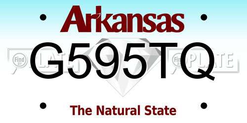 G595TQ Arkansas License Plate