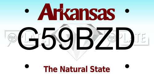 G59BZD Arkansas License Plate