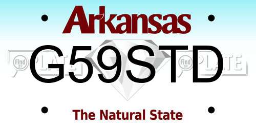 G59STD Arkansas License Plate