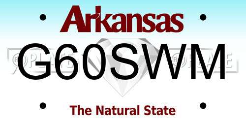 G60SWM Arkansas License Plate