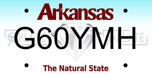 G60YMH Arkansas License Plate