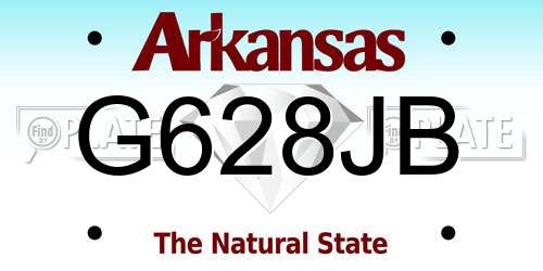 G628JB Arkansas License Plate