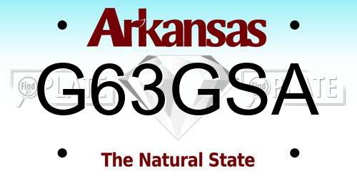 G63GSA Arkansas License Plate