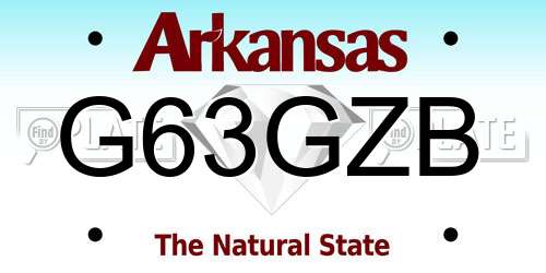 G63GZB Arkansas License Plate