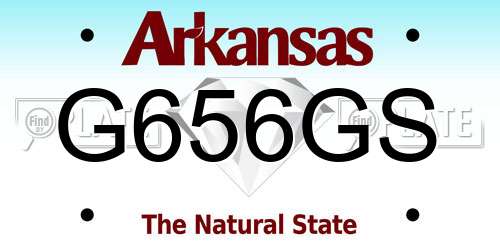 G656GS Arkansas License Plate