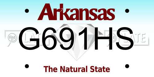 G691HS Arkansas License Plate