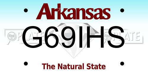 G69IHS Arkansas License Plate