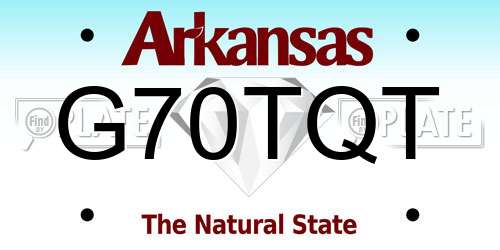 G70TQT Arkansas License Plate
