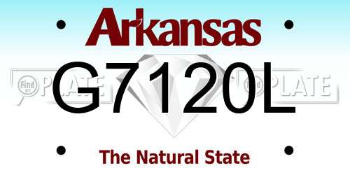 G7120L Arkansas License Plate