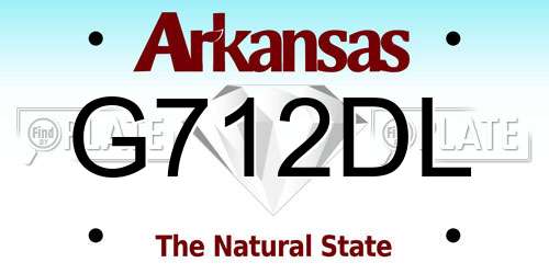 G712DL Arkansas License Plate
