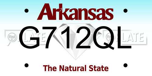 G712QL Arkansas License Plate