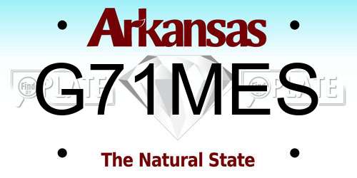 G71MES Arkansas License Plate